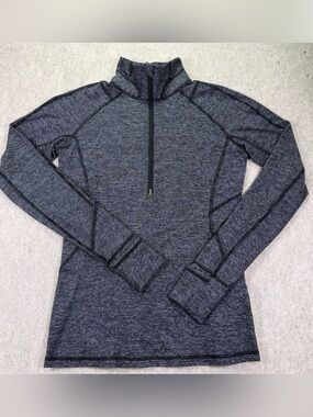 Lululemon “Race your Pace” 1/2 Zip Pullover Womens Sz 8 Sty#W3G10S Wee Stripe Bl